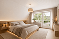 Einfamilienhaus mit großem, sonnigem Garten und viel Potenzial zur Neugestaltung - Schlafzimmer mit Balkon (Visualisierung)