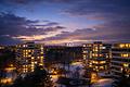 3-Zimmer Panorama-Eckwohnung im 10. OG mit Alpenblick, Südbalkon & Tiefgarage am Ostpark - Blick bei Dämmerung