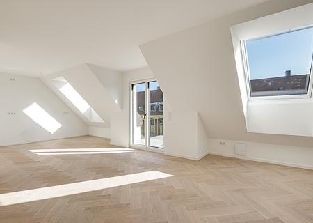 Exklusive 3-Zimmer-Maisonettewohnung – modernes Wohnen über den Dächern, stilvoll und behaglich - Repräsentatives Wohnzimmer