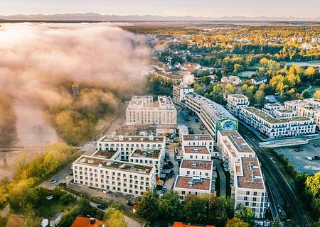 Erstbezug! Wunderschöne 2-Zimmer-Wohnung im neuen "Lechwinkel" - Blick auf das Quartier 