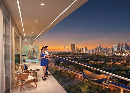4 Zimmer - vollmöbliert - nähe Dubai Marina -
City Skyline View - Sparklz_BalconyView1