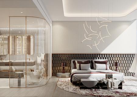 2 Zimmer in Meydan Horizon - powder-room