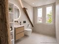 Kernsanierte 4 Zimmer Wohnung mit Loggia & Lift in prominenter Lage von Bogenhausen - Tageslichtbad