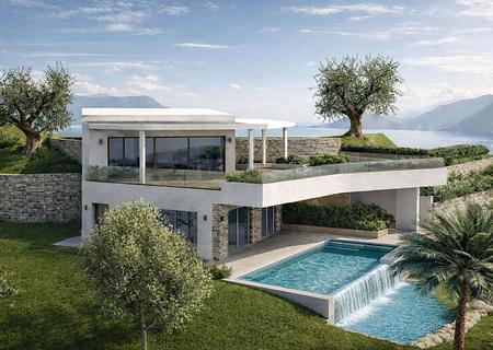 Exklusive Villa mit Privat-Resort-Charakter in Bestlage am Gardasee - Moderne Villa mit Infinity-Pool und Seeblick