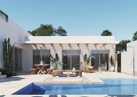 Luxuriöse ebenerdige Villa mit Pool und Keller - LA HERRADA_VIVIENDA TERRAZA