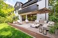 Frisch sanierte 5-Zimmer-Gartenwohnung in der Menterschwaige - Die Westterrasse lässt sich als Outdoorparadies gestalten (virtuell möbliert)