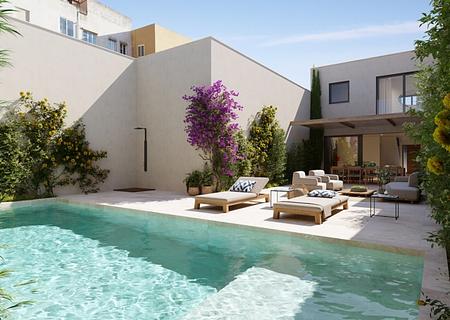 Mallorca hochwertiges Stadthaus mit Garage und privaten Pool in Son Espanyolet zu verkaufen
