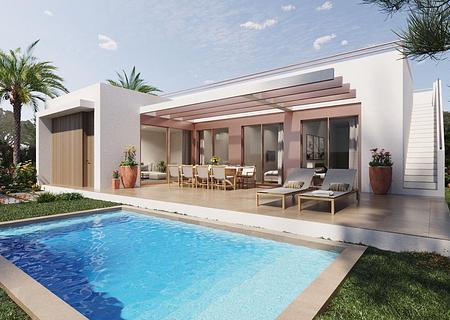 Exklusive Villen mit 3 Schlafzimmern, 2 Bädern, Dachterrasse und Privatpool in einer sehr schönen Golfanlage