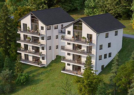 Potenzial für 12 Wohneinheiten - attraktives Baugrundstück mit Weitblick - Visualisierung Seitenansicht