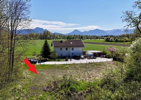 Schönes Baugrundstück in Seenähe bei Happing - Grundstück Ost - Blick zum Grundstück