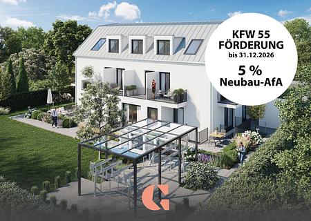 Neubau-Apartment mit Balkon im Dachgeschoss – clever investieren - Gartenansicht_Bajuwarenstraße