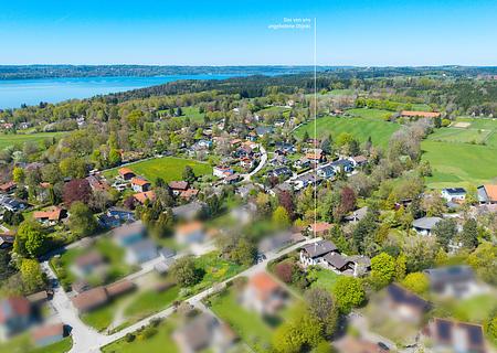 Chalet meets Purismus: Landhaus-Juwel mit Fernblick und Gästewohnung in Seenähe - Beeindruckendes Anwesen