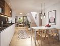 Zwei-Zimmer-Penthouse mit Rooftop-Terrasse und Blick über Landsberg - offener Wohn- und Essbereich