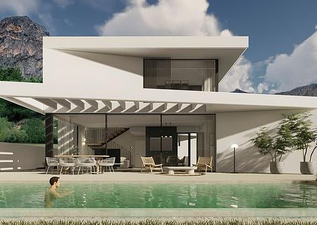 Fantastische und großzügige Villen mit 4 Schlafzimmern, 4 Bädern, Gäste-WC, Garage, Privatpool und Meerblick