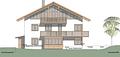 Schliersee-Neuhaus: Exklusive 3-Zimmer Landhaus-Wohnung im Obergeschoss mit Bergpanoramablick - Haus 8 Ansicht Westen