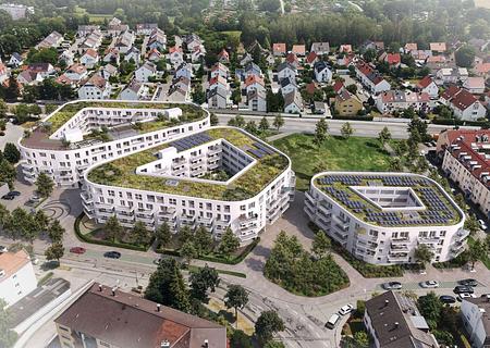 2-Zimmer-Wohnung mit 51,60 m² – stilvoll wohnen mit optimaler Raumaufteilung | 3. OG - aus der Vogelperspektive