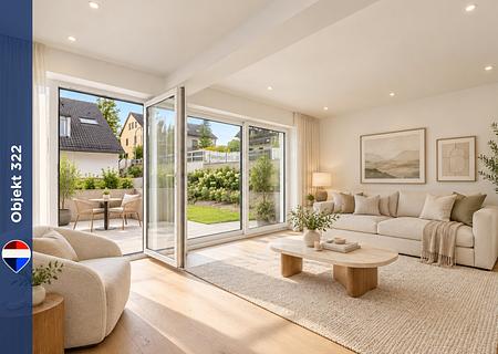 60,88 m² Neubau mit drei privaten Außenbereichen - Virtuelles Home Staging