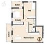 barrierefreie, altersgerechte Neubauwohnung im 1. Obergeschoss - Grundriss 