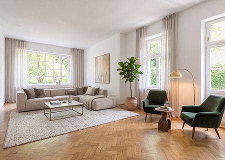 Historische Villa mit hinreißendem Flair und großem Raumangebot in ruhiger Lage - Wohnen (virtuell möbliert)
