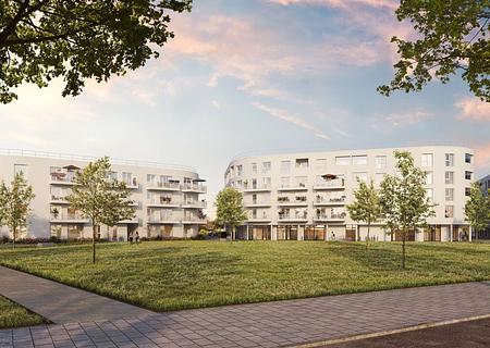 Wohnglück auf ganzer Linie – Stilvolle 2-Zimmer-Wohnung im Neubau - Parkflächen im Quartier