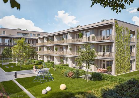 Mitten im Grünen: 2-Zi-Whg. mit Balkon zum Innenhof u. Duschbad - Illustration 1