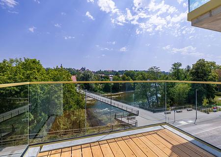 Traum-Penthouse mit einzigartigem Lech- und Altstadtblick - Ausblick vom Balkon, Beispiel