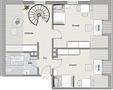 Schöne Maisonette mit Balkon, Gartennutzung, hochwertiger Einbauküche und sehr modernen Bädern - Grundriss DG