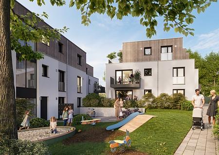 Neubauprojekt ROOTS in Bogenhausen / Johanneskirchen: Helle 4-Zimmer Wohnung mit Terrasse und Garten - Viele Grünflächen