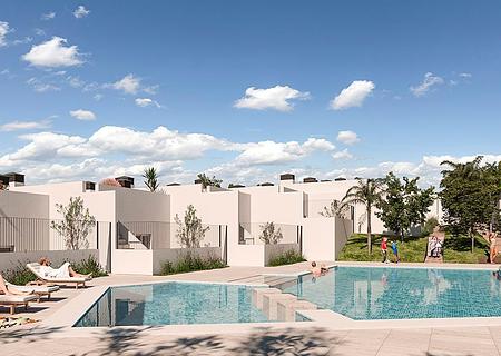 Wunderschöne Reihenhäuser mit 3 Schlafzimmern, 2 Bädern, Gäste-WC, Keller, Dachterrasse, Kfz-Stellplatz und Gemeinschaftspool bei Alenda Golf