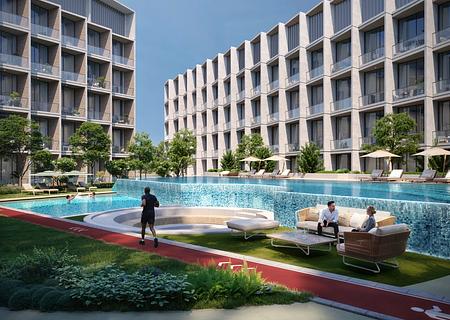 Seltene Anlage mit nur 5 Stockwerken -
im europäischsten Teil Dubais - Binghatti Hillcrest V3