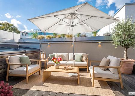 Moderne 5-Zimmer-Wohnung im Herzen der Maxvorstadt und in ruhiger Hoflage - Dachterrasse mit Westausrichtung (virtuell möbliert)