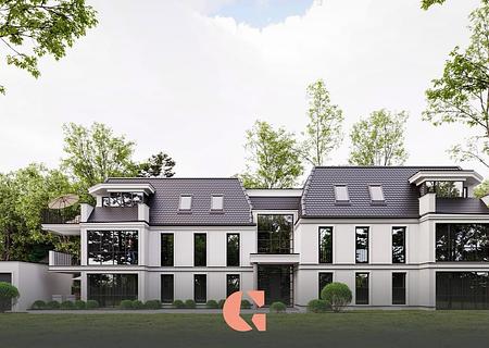 12 Wohnungen + Tiefgarage - Baugrundstück mit Genehmigung - Visualisierung des Neubaus