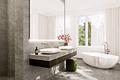 Neubau: Wohnen mit Privatgarten: Stilvolle 3-Zimmer-Wohnung mit perfekter Süd-West-Ausrichtung - Edles Design by MICHEL BÄDER (Visualisierung)
