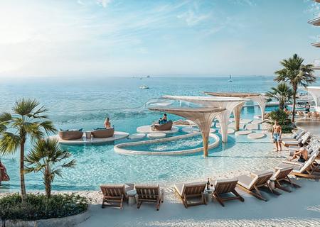 Maritime City -  Breez - 1 BR Flex mit frontalem Meerblick - Pool