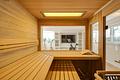 Hoher technischer und ästhetischer Anspruch: Design-Domizil von 2023 mit Spa-Bereich -  Klafs-Sauna mit Glaswand