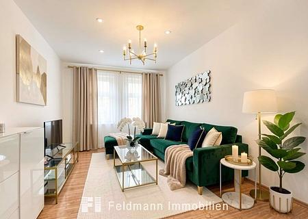 Stilvoll Wohnen in Neuhausen: Denkmalgeschützter Altbau in beliebter urbaner Lage. - Altbauflair - (KI möbliert)