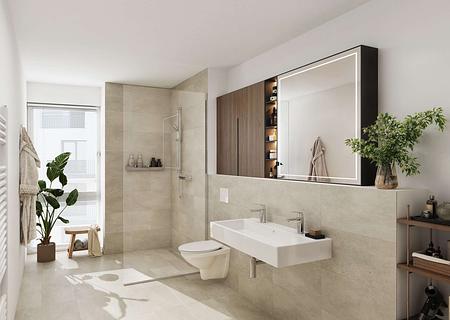2-Zimmer-Wohnung mit 56,53 m² – die perfekte Balance aus Komfort und Funktion | 3. OG - Wellness-Bäder