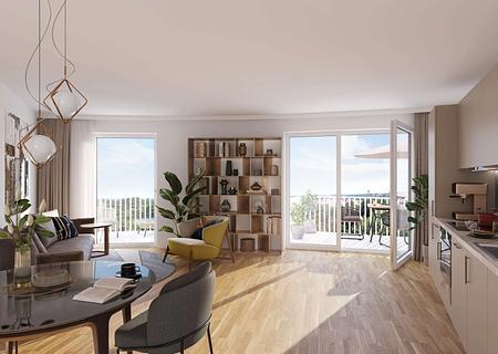 Zuhause mit Weitblick: 79,51 m² in Augsburg-Haunstetten –mit Substanz für die nächsten Jahre | 1. OG - Lichtdurchfluteter Wohnbereich