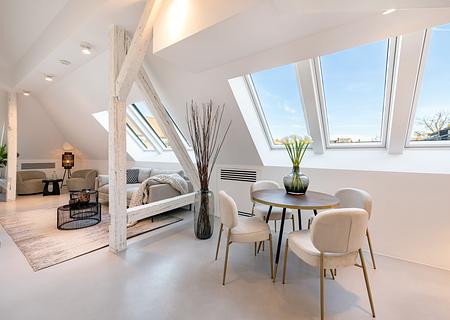 Stylische 3-Zimmer-Maisonette mit Dachterrasse und Loftflair nahe des Elisabethmarkts - Exklusives Ambiente
