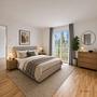 Sofort einziehen - mitten im Grünen: Phantastische 3,5-Zimmer-Gartenwohnung mit Lechblick - Schlafzimmer (KI-Staging)