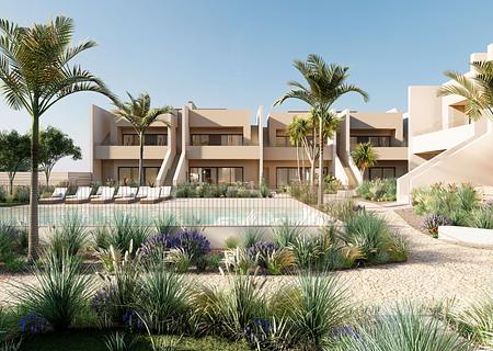 Wohnen, Golf und Meer. Penthouse und Bungalows - Gardens and pool