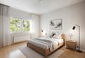 Ideal geschnittene 2,5-Zimmer-Wohnung mit Südbalkon in begehrter, nobler Lage - Schlafzimmer (visualisiert)