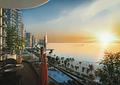 3 BR Duplex mit Meerblick - direkt an der Küste - Balcony sunset view