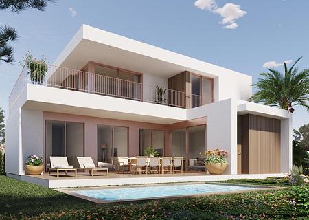 Exklusive Villen mit 4 Schlafzimmern, 3 Bädern, Dachterrasse und Privatpool in einer sehr schönen Golfanlage