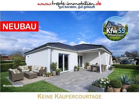 Großzügiger 144m² Winkelwalmdachbungalow * Energieeffizienzhaus Kfw 55 - Hauptbild