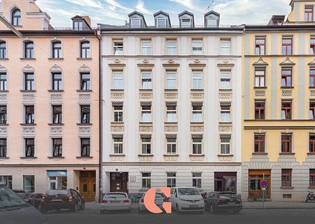 Repräsentative Laden-/Bürofläche mit Schaufensterfläche - Glockenbach - Hausansicht