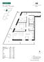 3-Zi.-Whg. mit großzügigem, umlaufendem Süd-West-Balkon, offener Küche u. 2 Bädern - Grundriss