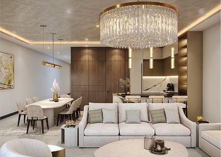 Reiheneckhaus Trump Plaza Park Residences - 3 Schlafzimmer - Townhouse_Living _Dining