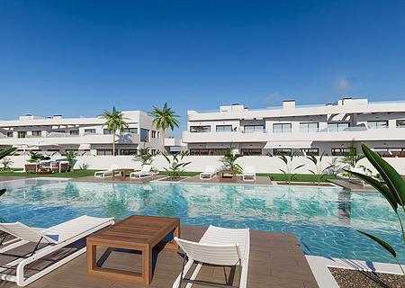 Penthouse-Wohnungen mit 2 Schlafzimmern, 2 Bädern, Dachterrrasse, Meerblick und Gemeinschaftspool neben dem Golfplatz von La Serena Golf