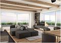 Villa Vista Paradiso - Eleganz und beeindruckendes Panorama am Gardasee - Visualisierung Wohnzimmer